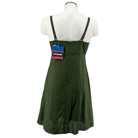 NWT Patagonia Hemp and Organic Cotton Summertime Dress Urbanist Green Size 8 - Picture 7 of 13